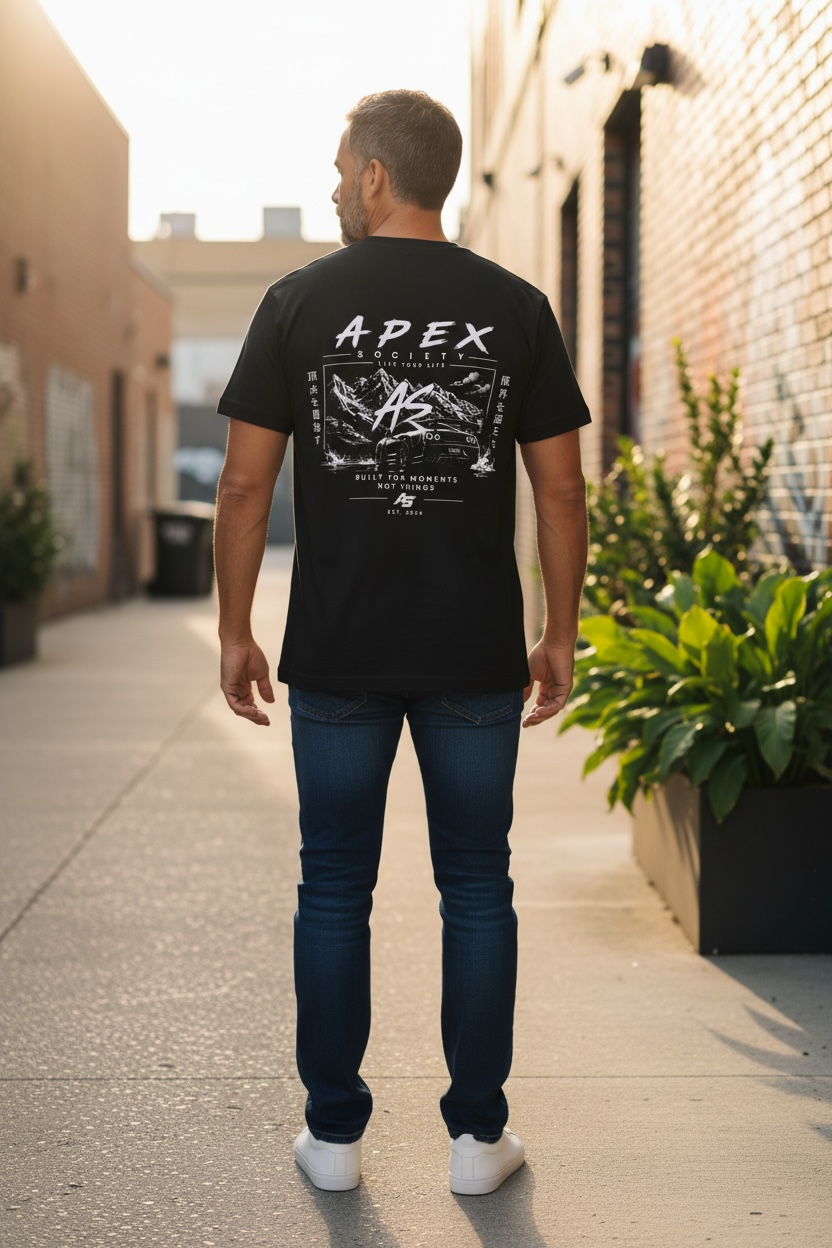 Built for moments Skyline Tee Black