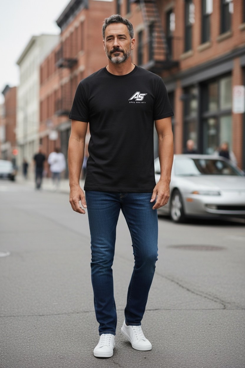 Built for moments Skyline Tee Black